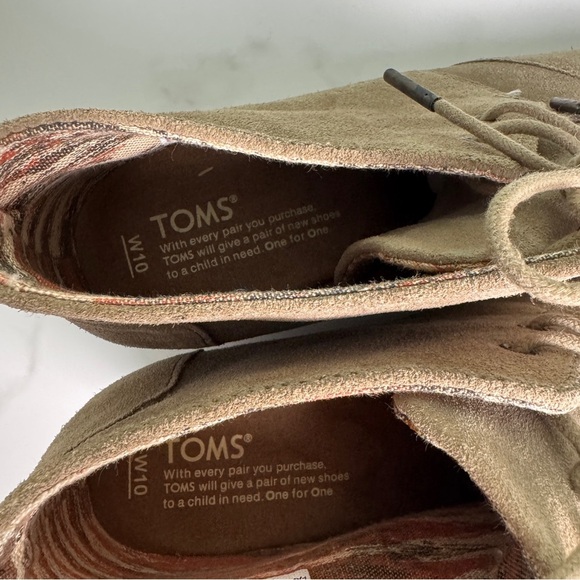 Toms Desert Women's Brown Suede Lace Up Wedge Ankle Bootie Boots Size 10 741115 - Picture 6 of 9